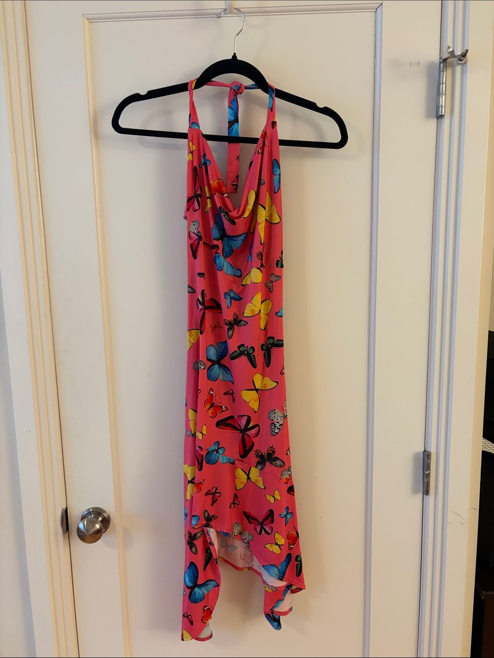 Women's Pink Butterfly Midi Dress